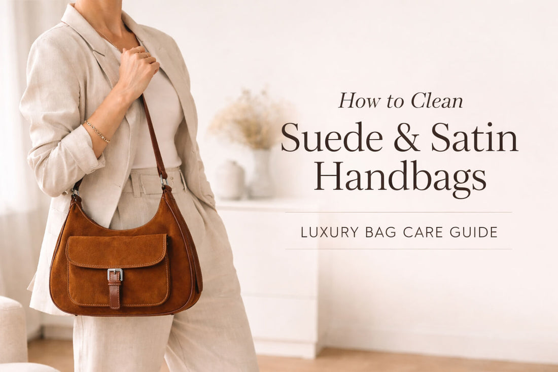Suede and satin bag care guide