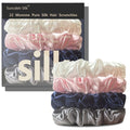 100% Silk Scrunchies – Set of 4