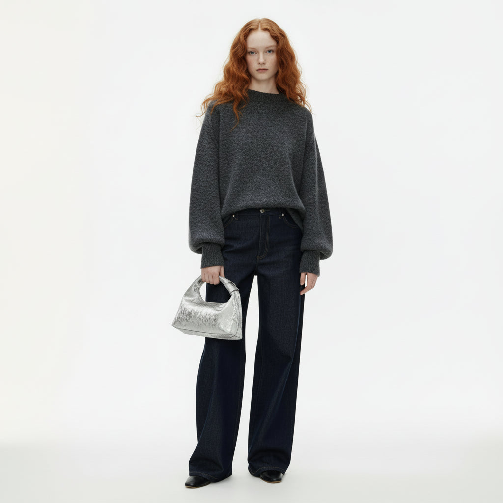 Satin Mini Bag - Silver