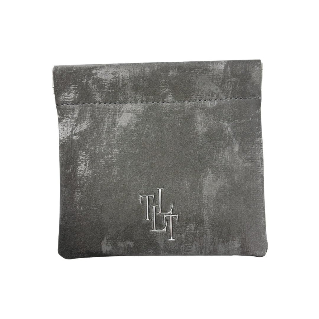 Titanium pouch with a logo on a white background